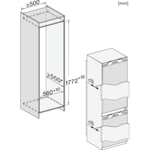Встраиваемый холодильник Miele KFN 7774 B