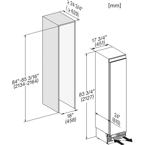 Встраиваемый морозильник Miele F 2413 Vi MasterCool