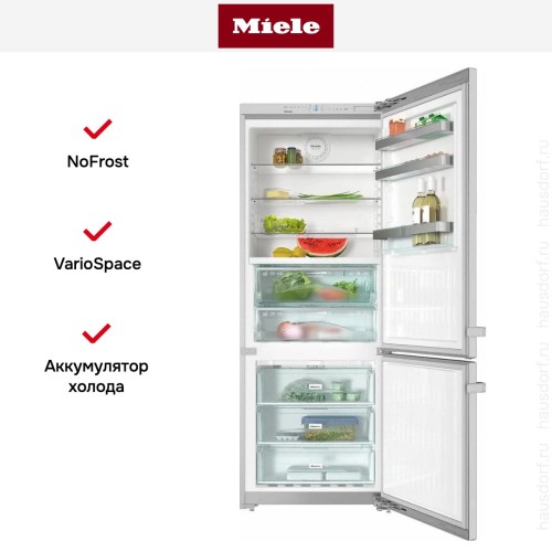 Отдельностоящая холодильно-морозильная комбинация Miele KFN16947D ED/CS