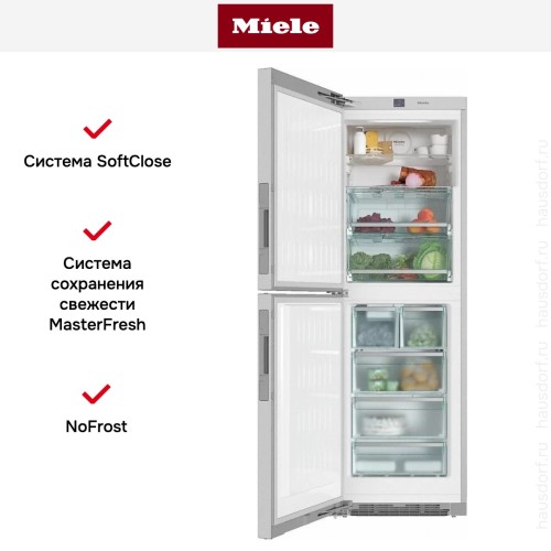 Отдельностоящая холодильно-морозильная комбинация Miele KFNS28463 ED/CS