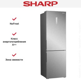 Двухкамерный холодильник Sharp SJ-B350XSIX