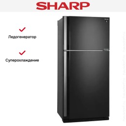 Двухкамерный холодильник Sharp SJXE59PMBK