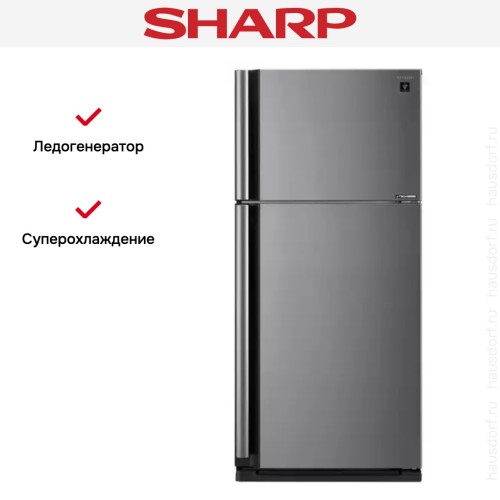 Двухкамерный холодильник Sharp SJXE59PMSL