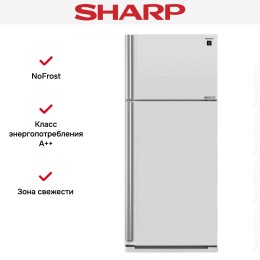 Двухкамерный холодильник Sharp SJ-XE 59 PMWH