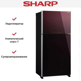 Двухкамерный холодильник Sharp SJXG60PGRD