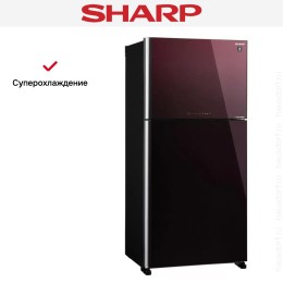 Двухкамерный холодильник Sharp SJXG60PGRD