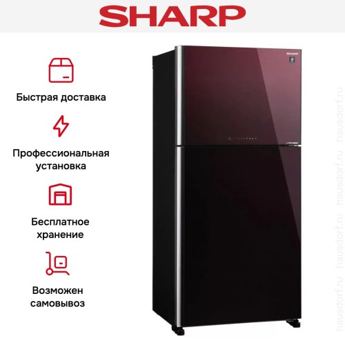 Двухкамерный холодильник Sharp SJXG60PGRD