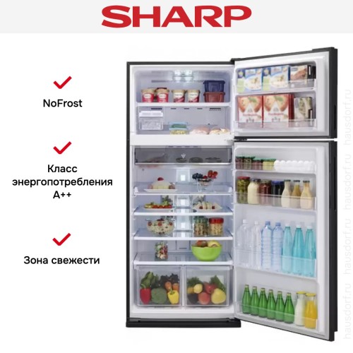 Двухкамерный холодильник Sharp SJXP59PGRD