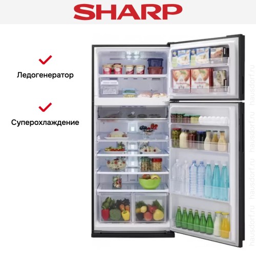 Двухкамерный холодильник Sharp SJXP59PGRD