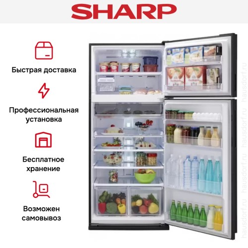 Двухкамерный холодильник Sharp SJXP59PGRD