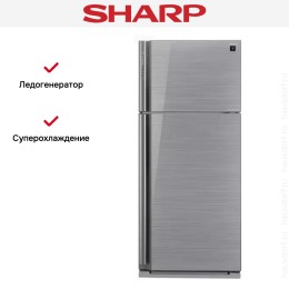 Двухкамерный холодильник Sharp SJXP59PGSL