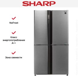 Холодильник Side by Side Sharp SJEX93PSL