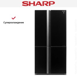 Холодильник Side by Side Sharp SJGX98PBK