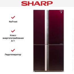 Холодильник Side by Side Sharp SJGX98PRD