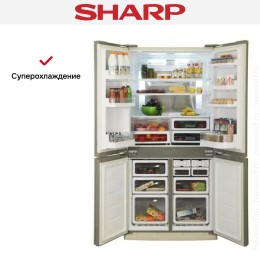Многокамерный холодильник Sharp SJEX98FBE