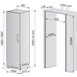 Встраиваемая морозильная камера V-ZUG V6000 Supreme FR6T-51099 R