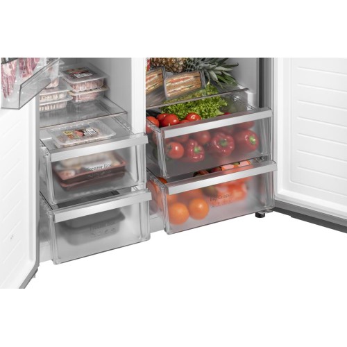 Отдельностоящий холодильник с инвертором и подачей воды Weissgauff WSBS 590 Inverter NoFrost Water Dispenser Grey купить в Москве и Санкт-Петербурге