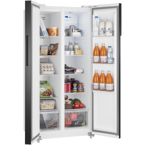 Отдельностоящий холодильник с инвертором Weissgauff WSBS 500 Inverter NoFrost White Glass купить в Москве и Санкт-Петербурге