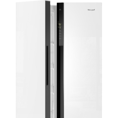 Отдельностоящий холодильник с инвертором Weissgauff WSBS 500 Inverter NoFrost White Glass купить в Москве и Санкт-Петербурге