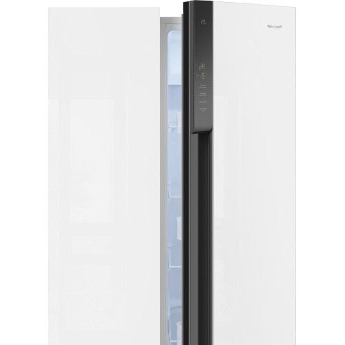 Отдельностоящий холодильник с инвертором Weissgauff WSBS 500 Inverter NoFrost White Glass купить в Москве и Санкт-Петербурге
