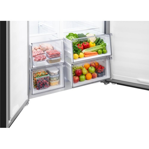 Отдельностоящий холодильник с инвертором Weissgauff WSBS 550 Built-in NoFrost Inverter Black купить в Москве и Санкт-Петербурге