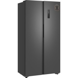 Отдельностоящий холодильник с инвертором Weissgauff WSBS 600 NoFrost Inverter Dark Grey