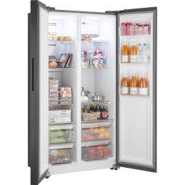 Отдельностоящий холодильник с инвертором Weissgauff WSBS 600 NoFrost Inverter Dark Grey
