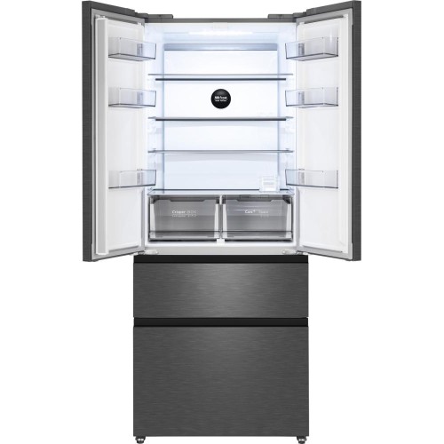 Отдельностоящий холодильник Weissgauff WFD 450 Built-in Inverter NoFrost Dark Inox купить в Москве и Санкт-Петербурге