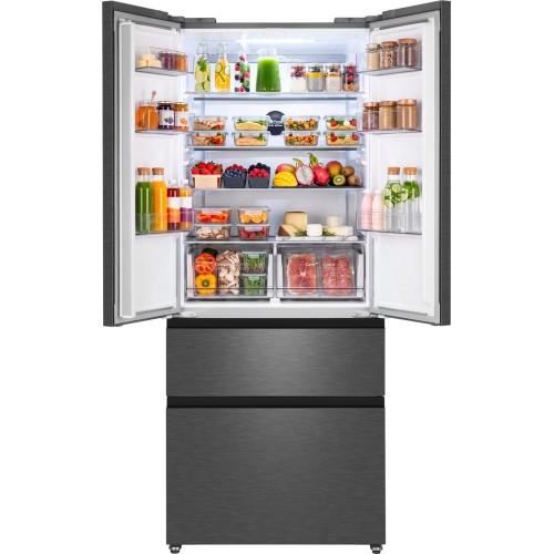 Отдельностоящий холодильник Weissgauff WFD 450 Built-in Inverter NoFrost Dark Inox купить в Москве и Санкт-Петербурге
