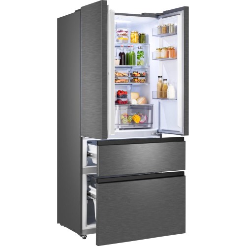 Отдельностоящий холодильник Weissgauff WFD 450 Built-in Inverter NoFrost Dark Inox купить в Москве и Санкт-Петербурге