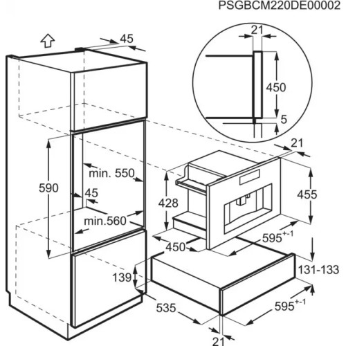 Встраиваемая кофемашина AEG KKB894500B