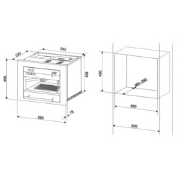 Встраиваемая кофемашина Ilve ES-645C Antique white (ручки латунь)