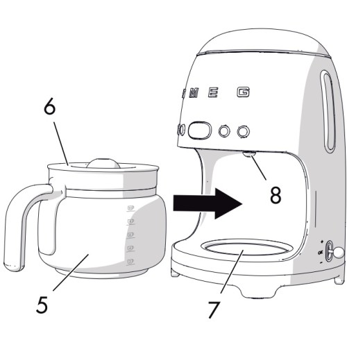 Капельная кофеварка Smeg DCF02GREU