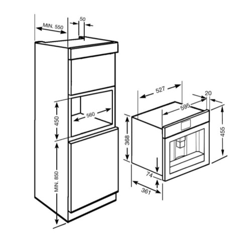 Встраиваемая кофемашина Smeg CMS8451A