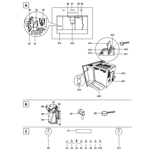 Встраиваемая кофемашина Smeg CMS8451P