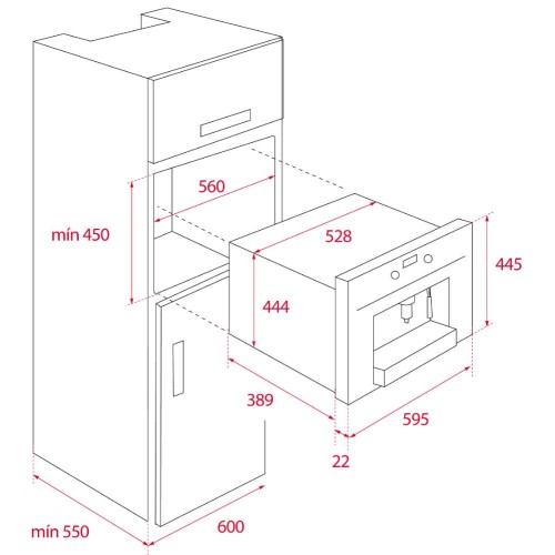Встраиваемая кофемашина Teka CLC 855 GM STEAM GREY