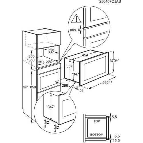 Встраиваемая микроволновая печь AEG TB6SM171DB