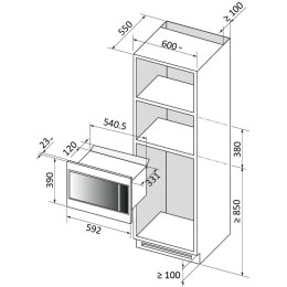 Встраиваемая микроволновая печь Brandt BMS7120B