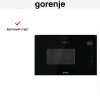 Встраиваемая микроволновая печь Gorenje BMI251SG3BG