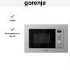 Встраиваемая микроволновая печь с грилем Gorenje BMI201AG1X
