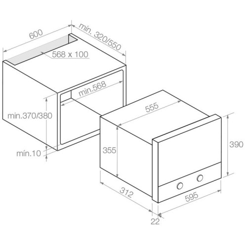 Встраиваемая микроволновая печь Pando PHM-950