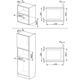 Встраиваемая микроволновая печь Smeg FMI017X