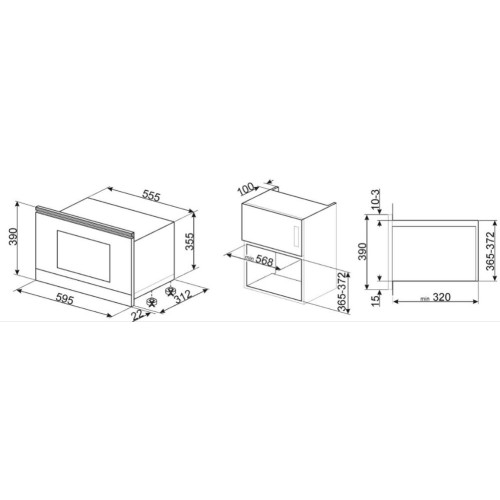 Встраиваемая микроволновая печь Smeg MP722PO
