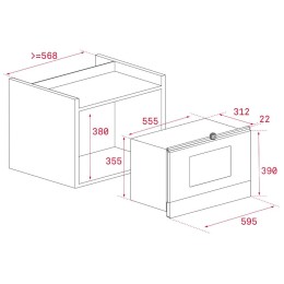 Встраиваемая микроволновая печь Teka ML 8220 BIS L NIGHT RIVER BLACK