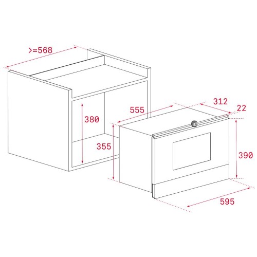 Встраиваемая микроволновая печь Teka MWR 22 BI VANILLA-OS