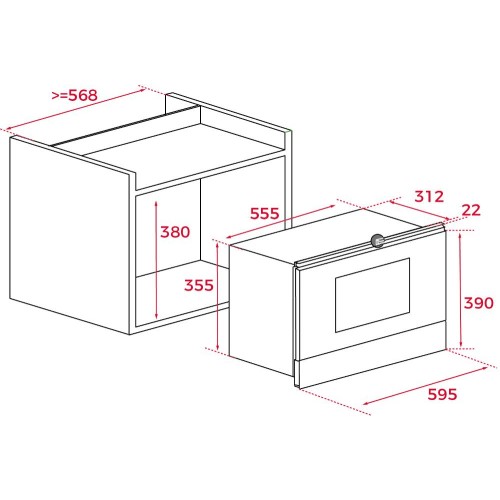 Встраиваемая микроволновая печь Teka ML 8220 BIS L STEAM GREY