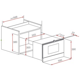 Встраиваемая микроволновая печь Teka MWS 22 EGL Black