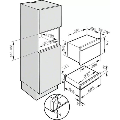 Встраиваемый подогреватель Miele EGW 3060-10