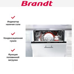 Встраиваемая посудомоечная машина Brandt BDJ325LB