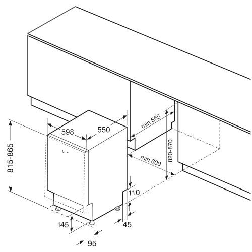 Встраиваемая посудомоечная машина KRONA BRENTA 60 BI V2